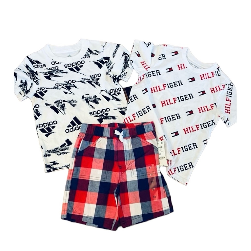 NWT Boys 3T BUNDLE 3pc Tommy Hilfiger Adidas & First Impressions